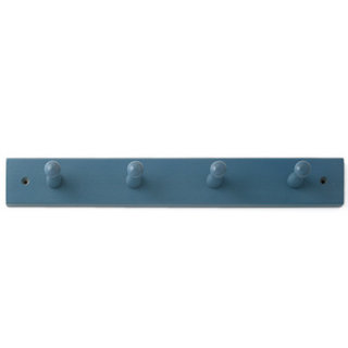 I.B.E. Regalgarderobe Buche mit 4 Haken 420 mm breit Blau
