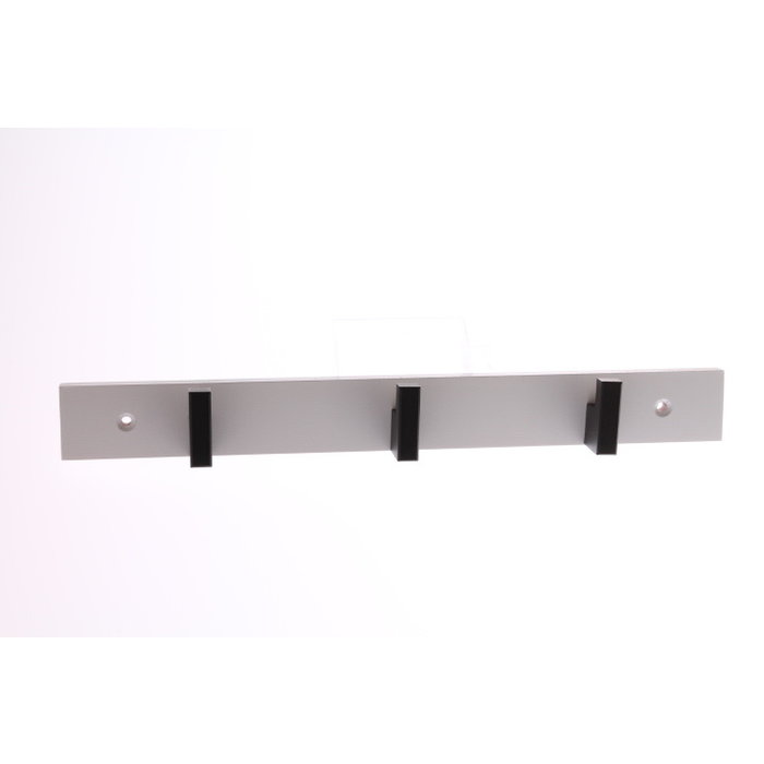 I.B.E. White Shelf coat rack with 3 hooks from oak 320 mm wide