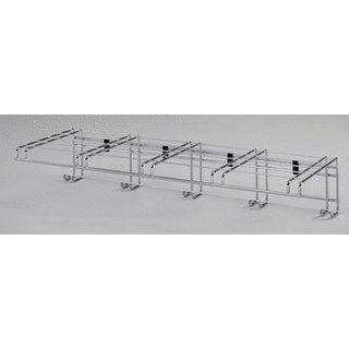 I.B.E. Jas & hoed rek SCALA 750 mm breed aluminium kleur