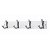 I.B.E. Coat rack with 4 hooks 360 mm stainless steel color