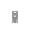 I.B.E. Coat hook single 40 mm high aluminum 2-hole