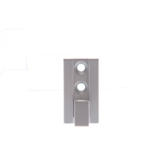 I.B.E. Coat hook single 40 mm high aluminum 2-hole