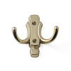 I.B.E. Coat hook double brass plated 2 holes