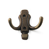 I.B.E. Coat hook double bronzed 2-hole vertical