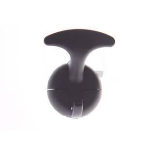 I.B.E. Plastic Coat/hat hook single matt Black