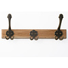 I.B.E. Shelf coat rack oak with 3 hooks 400 mm wide