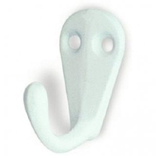 I.B.E. Patère simple 2 trous horizontal largeur 20 mm Blanc