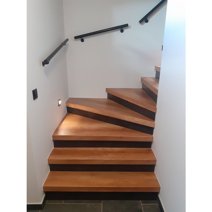 Intersteel Handrail holder screw-on flat saddle matt black