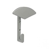 I.B.E. Hat/coat hook 120 mm high from zamac aluminum color