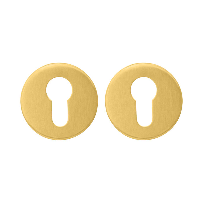 Paar goldene Zylinderplatten Supra PVD