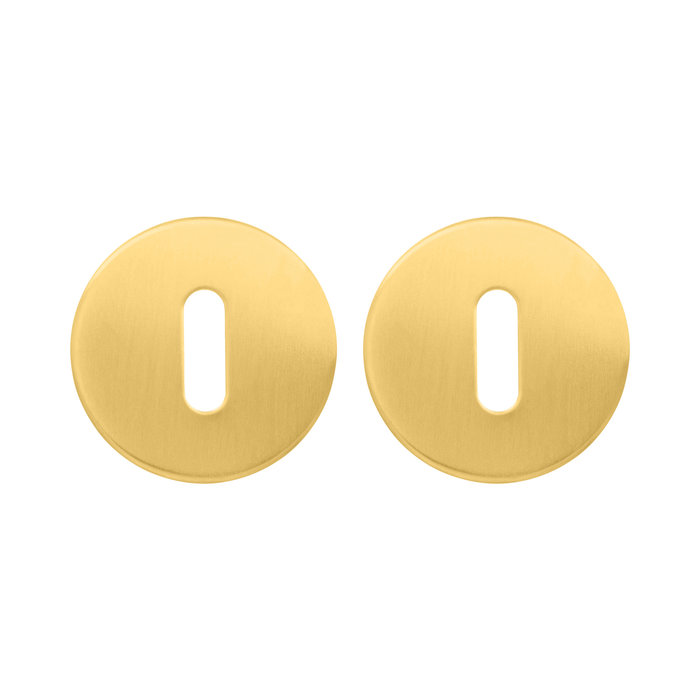 Pair of gold key plates Supra Ø 53mm