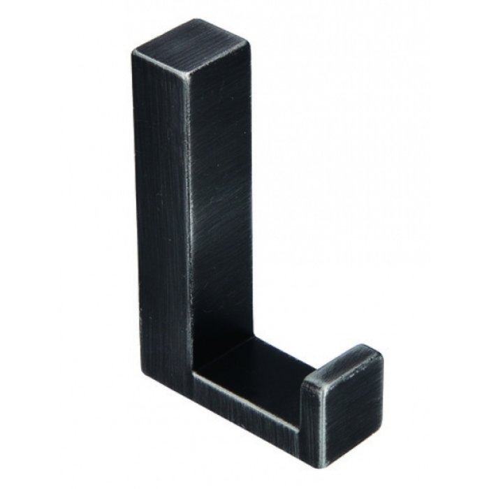 I.B.E. Tight coat hook single 15 mm wide iron brushed blind