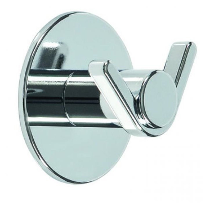 I.B.E. Coat hook round Chrome self-adhesive V-model