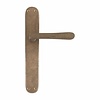 Dauby Door handles PHL L+L raw bronze on plate