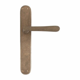 Dauby Door handles PHL L+L raw bronze on plate