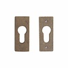 Dauby Set safety rosette rectangular raw bronze 30x68mm