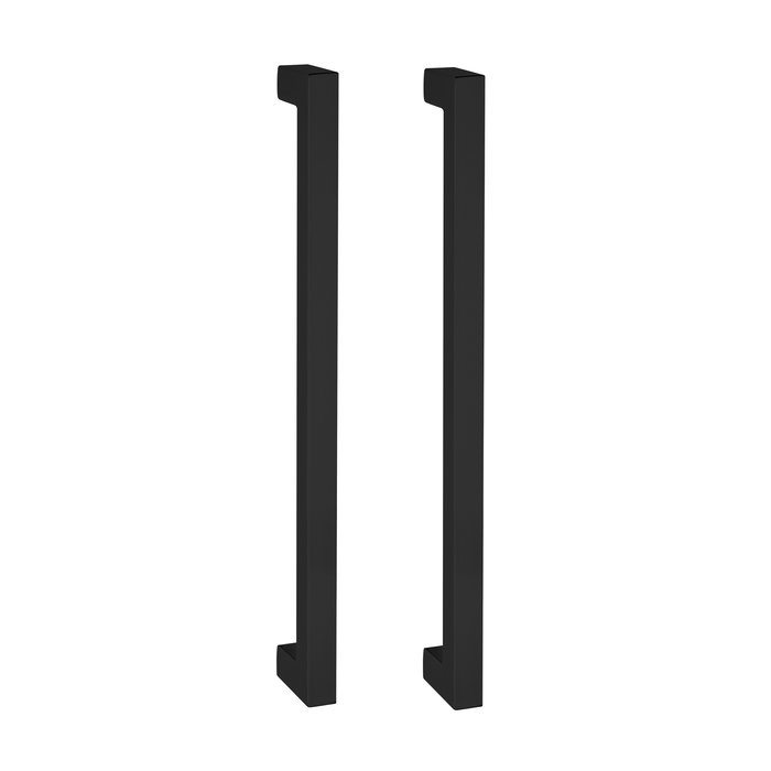 Fimet Paire de poignées de porte noires Georgia 20/200/220mm pour portes en verre et bois