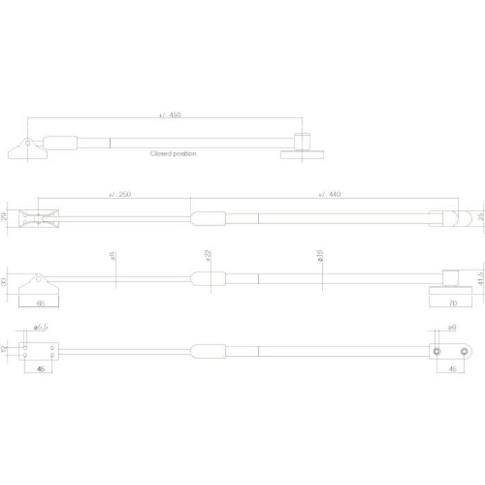 Intersteel Intersteel Tele Extender nach außen öffnend extra schwer 516 grau