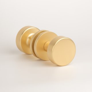 Aprile Pair of Aprile doorknobs RUTA Gold Satin