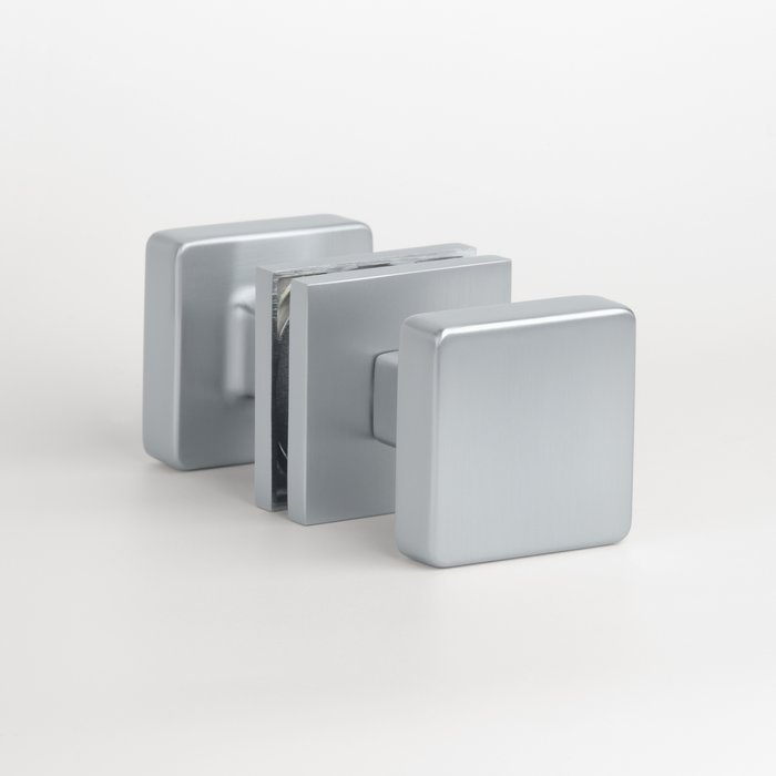 Aprile Paar deurknoppen Aprile MORA  vierkant 52x52 mm Chroom Satiné