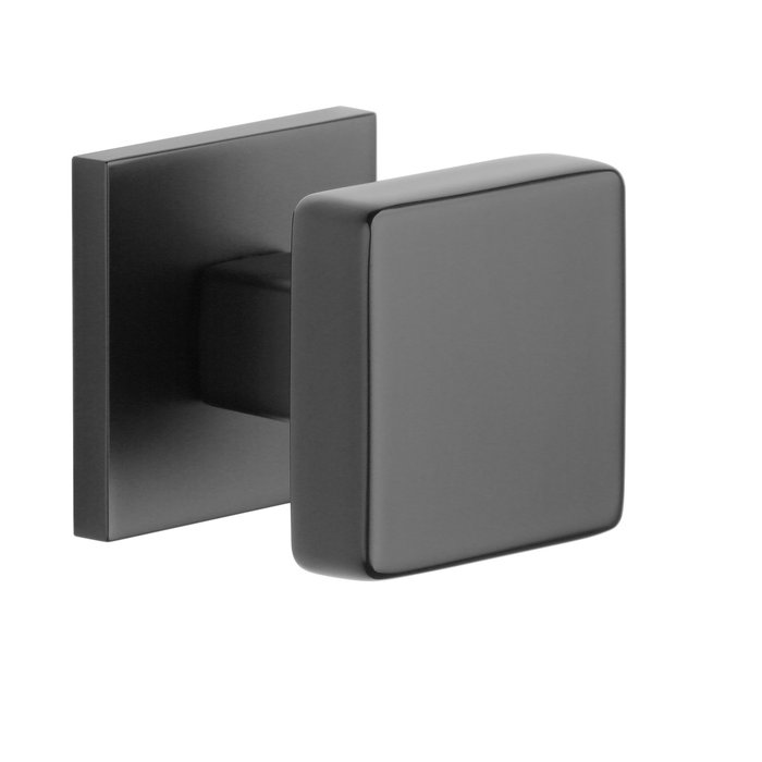 Aprile Pair of black doorknobs Aprile MORA square 52x52 mm