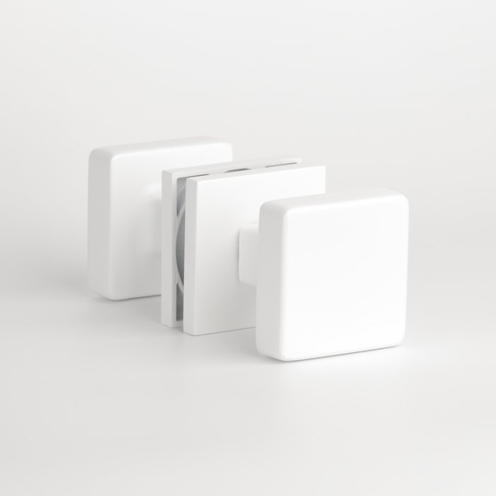 Aprile Paar witte deurknoppen Aprile MORA  vierkant 52x52 mm