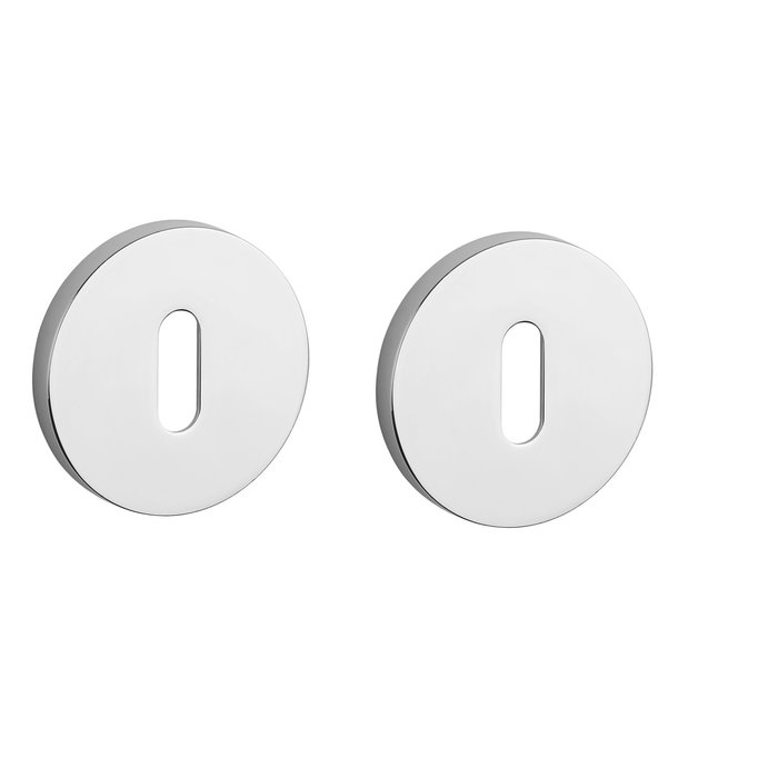 STILE Paar STILE ronde sleutelplaatjes Ø 53x7mm Chroom gepolijst
