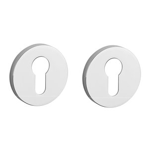 STILE Plaques de cylindre de montant rond Ø 53x7mm Chrome poli