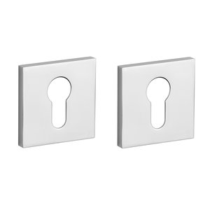 STILE Stile cylinder plates square 53x53x7mm Chrome polished