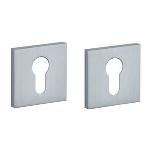 STILE Stile cylinder plates square 53x53x7mm matt Chrome