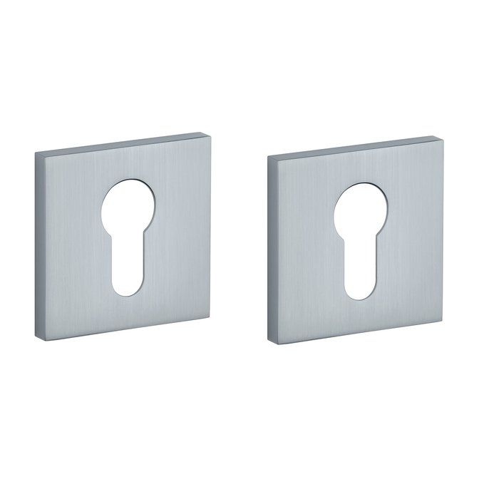 STILE Paar Stile cilinderplaatjes vierkant 53x53x7mm mat Chroom