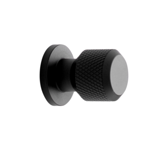 Furnipart Bouton de meuble noir MANOR-Croix ronde Ø 25 mm