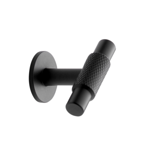 Furnipart Bouton de meuble noir MANOR-T coupe en croix 54 mm