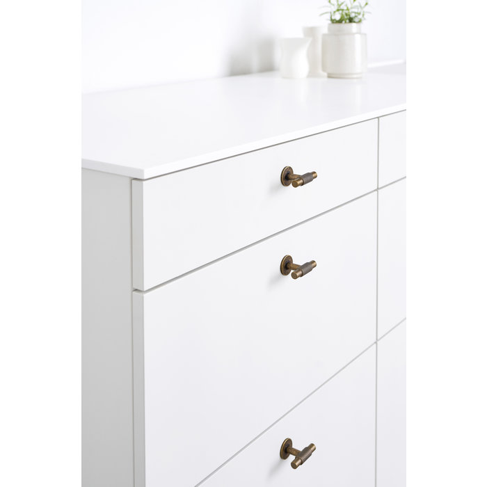 Furnipart Furnipart Bouton de meuble MANOR modèle T coupe en croix 54 mm laiton antique