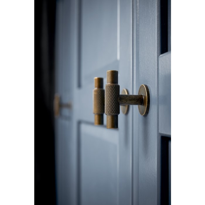 Furnipart Furnipart Bouton de meuble MANOR modèle T coupe en croix 54 mm laiton antique