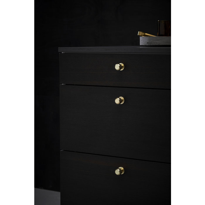 Furnipart Goldfarbener Furnipart Möbelknopf MANOR Kreuzschliff Ø 25 mm