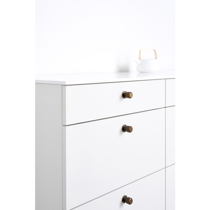 Furnipart Furnipart Furniture knob MANOR cross cut Ø 25 mm antique brass