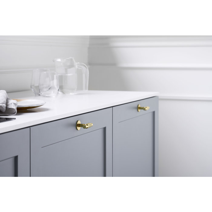 Furnipart Bouton de meubles Furnipart doré MANOR modèle T coupe en croix 54 mm