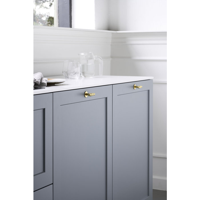 Furnipart Bouton de meubles Furnipart doré MANOR modèle T coupe en croix 54 mm