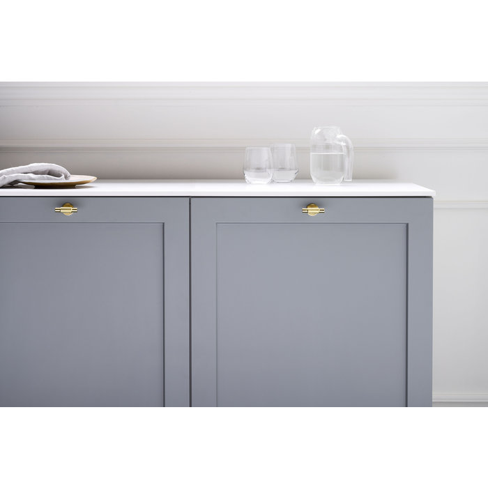 Furnipart Goudkleurige Furnipart Meubelknop MANOR T-model kruislings geslepen 54 mm