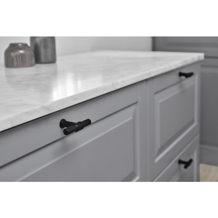 Furnipart Black Furnipart furniture Knob KNOT T-model 75 mm