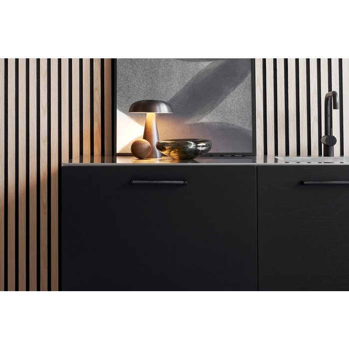 Furnipart Matt black Furnipart furniture handle CROSSING 160 mm wood-zamak