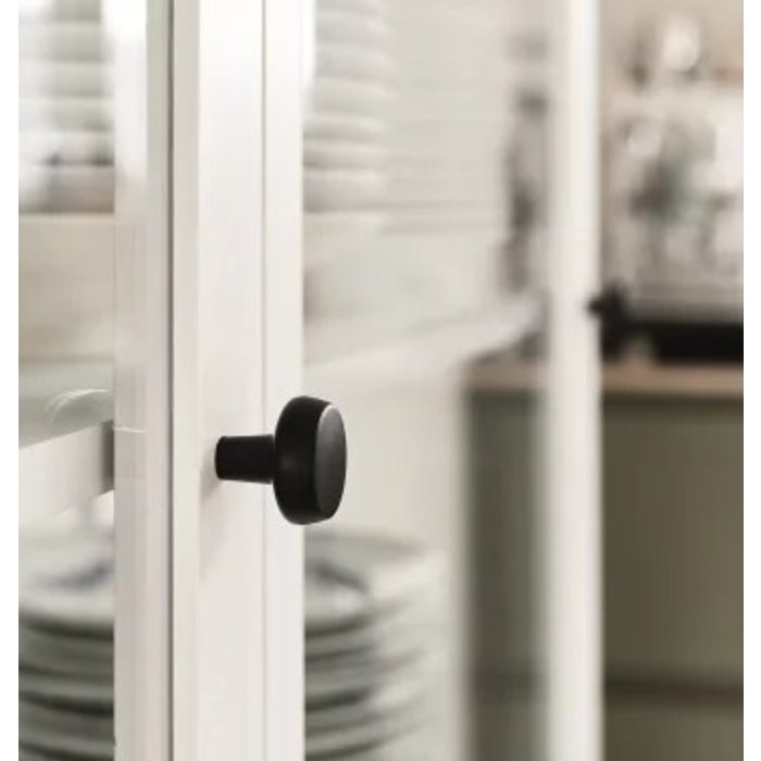 Furnipart Zwarte Furnipart meubelknop  AUTUMN Ø 28 mm