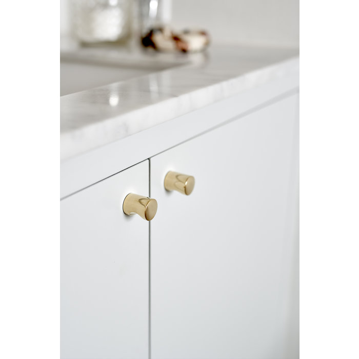 Furnipart Bouton de meuble Furnipart TUMBLER Ø 21 mm Laiton poli - Copy