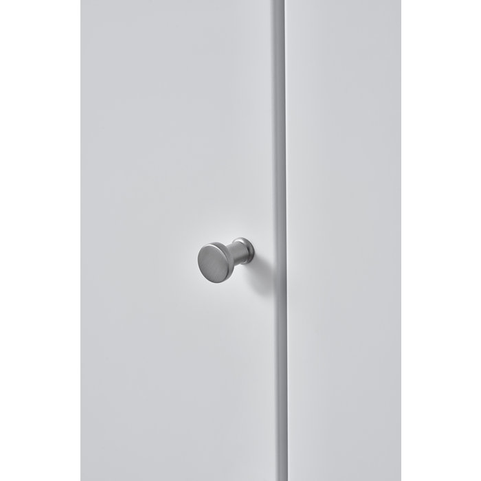 Furnipart Bouton de meuble rond Furnipart GATE aspect acier inoxydable