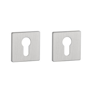 Aprile Aprile cylinder plates square 52x52x5mm Chrome brushed