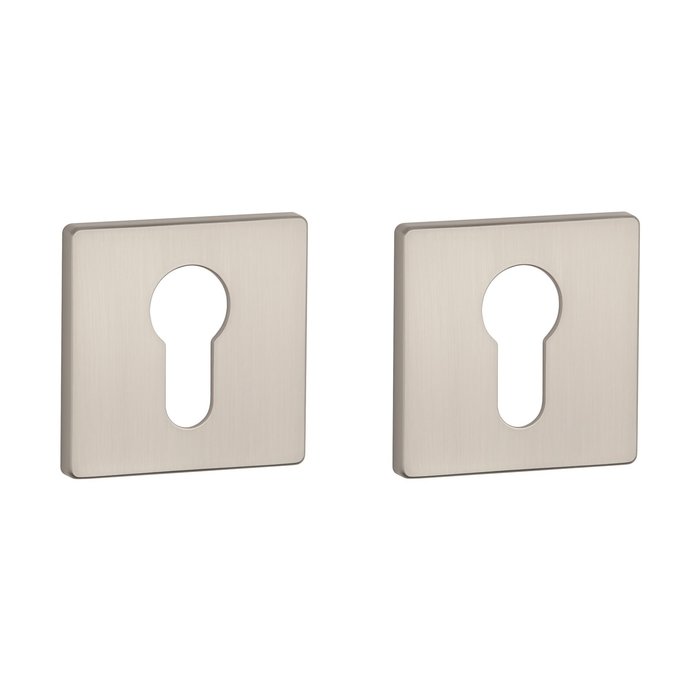 Aprile Paire de plaques cylindriques Aprile carrées 52x52x5mm Chrome Nickel