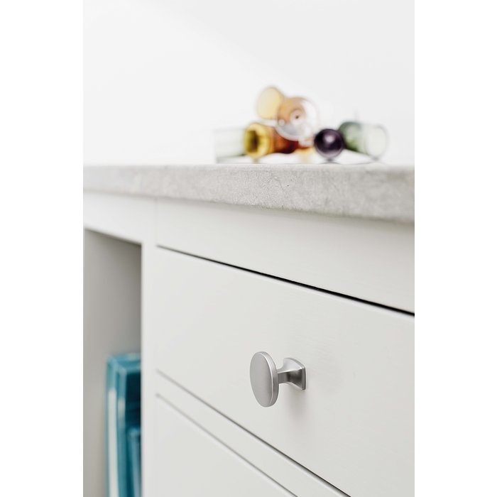 Furnipart Runder Furnipart möbelknopf CLASSIC in Edelstahloptik Ø 34