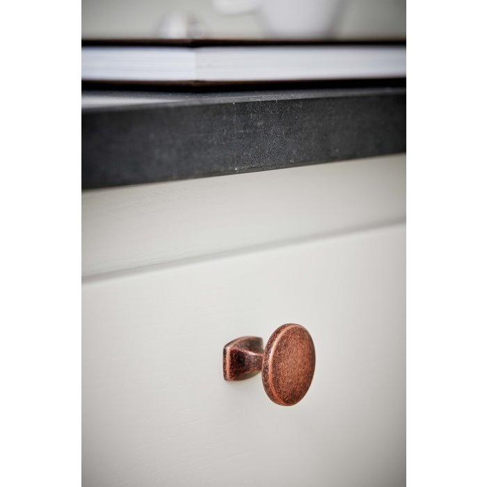 Furnipart Bouton de meuble rond Furnipart CLASSIC en cuivre antique Ø 34