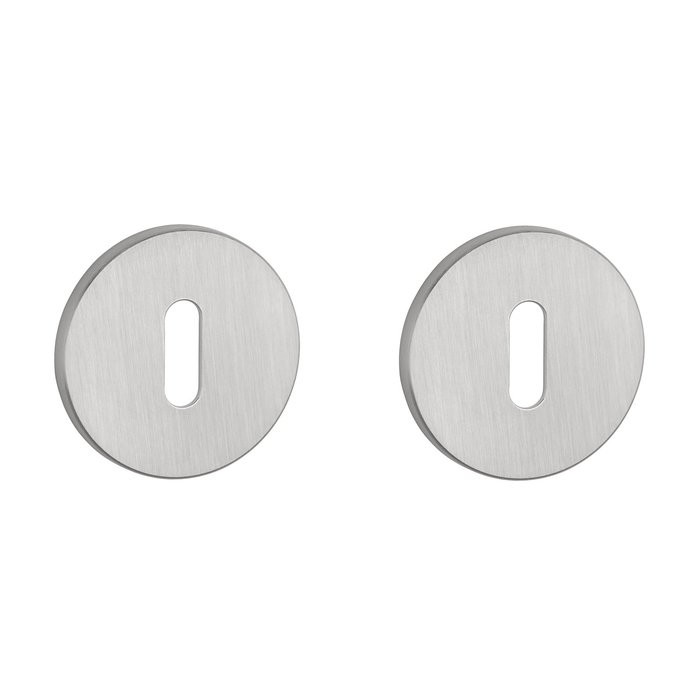 Aprile Pair of Aprile round key plates Ø 52x5mm Chrome brushed